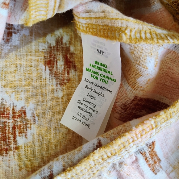 Aerie NWOT High Low Maxi Linen Sundress Womens Small Boho Bohemian Summer Beachy - Picture 9 of 15